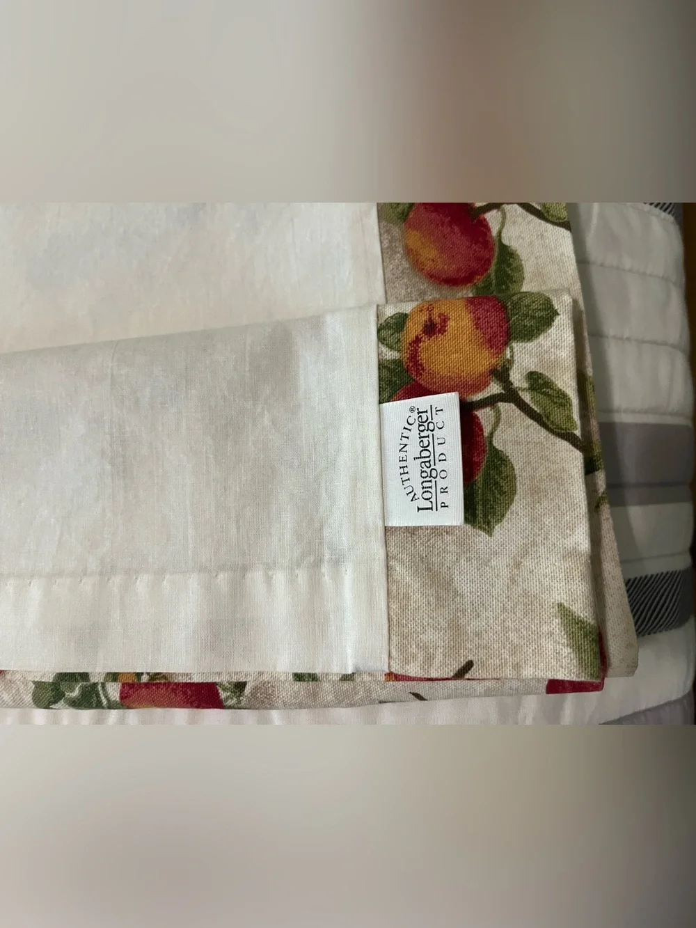 Set of 2 Longaberger fruit medley valances 73 x 18